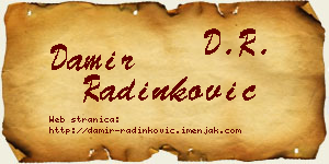 Damir Radinković vizit kartica